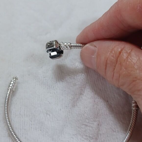 Pandora  Womans  925 Sterling Silver Snake Chain Bracelet 7.5 15 Grams - Picture 5 of 9